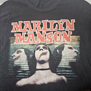 Marilyn Manson Horror Graphic Band Tee Mens Small Black Sweet Dreams Vtg Inspire